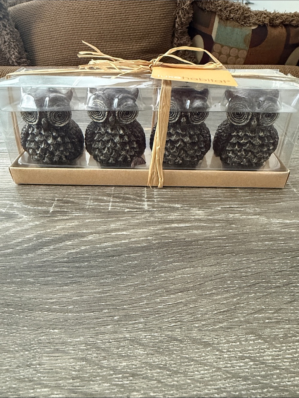 Habitat Brown Owl Candle Set - Pack of 4 Decorative Owls